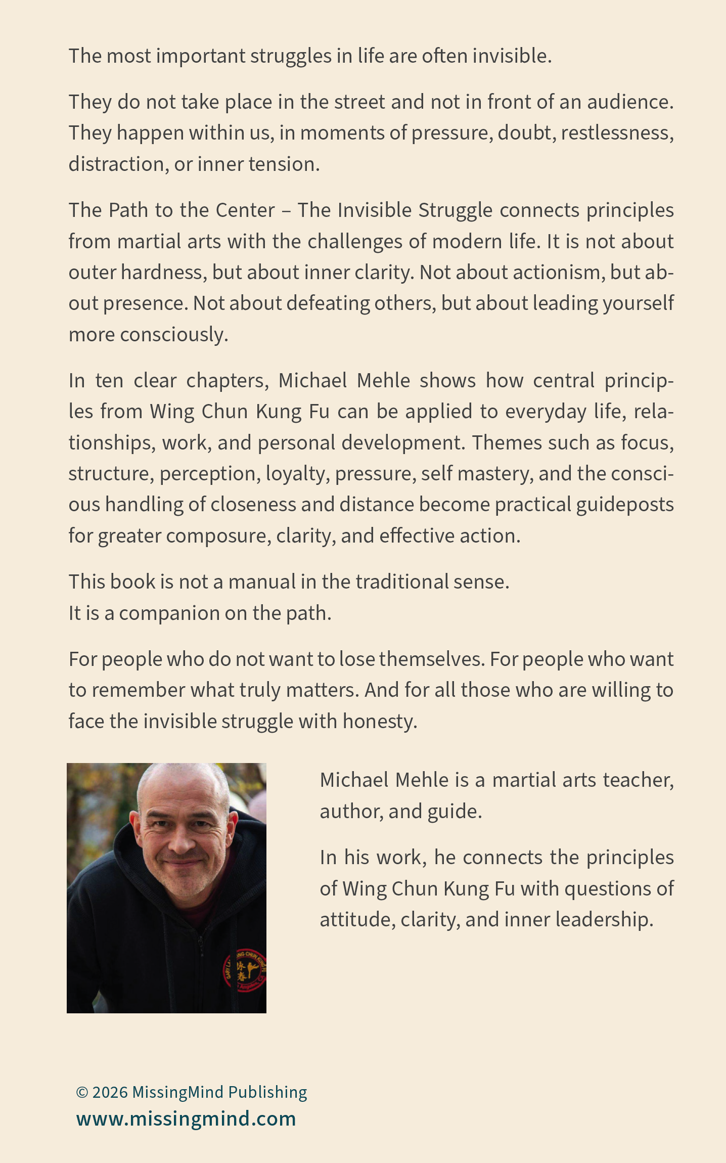 The Path to the Center – Back Cover